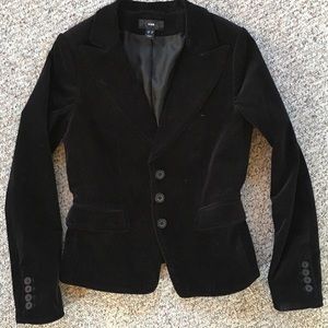 H&M black corduroy blazer. Size 8
